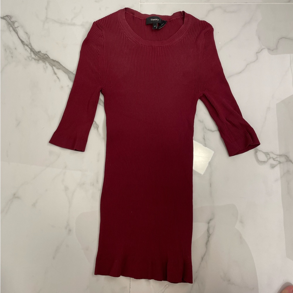 Theory Burgundy Short Sleeve Tshirt
